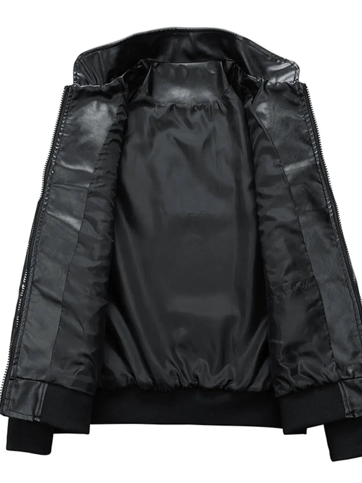 Men's Plus Size Racing-Inspired Zip Up Jacket by Trendsi