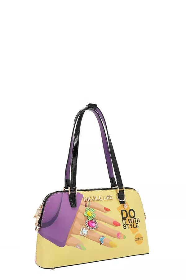 Nicole Lee USA Nail Polish Dome Shoulder Bag by Nicole Lee USA
