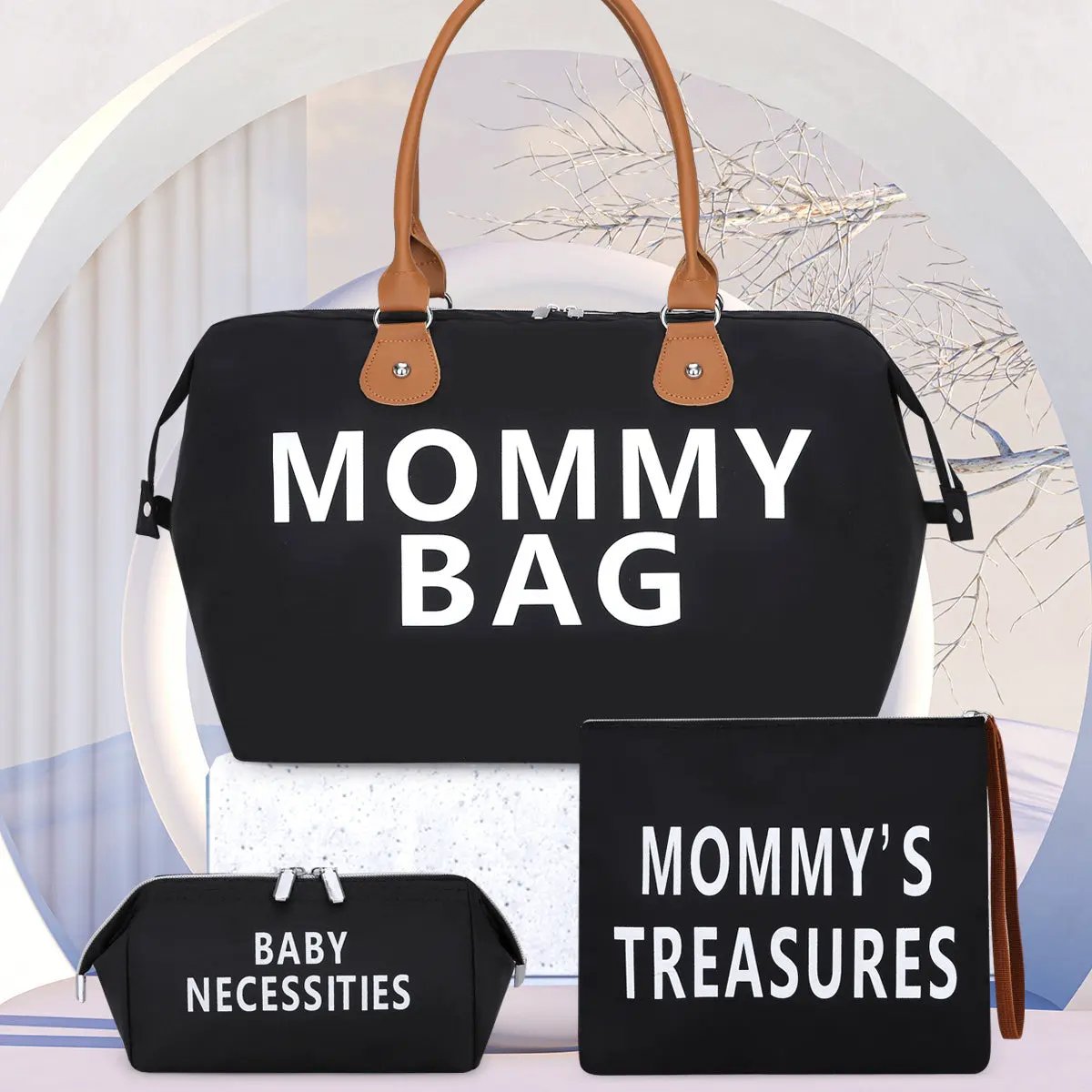 Travel bag Mommy Bag three-piece shoulder bag Tote bag Dry and wet separation by Dropsure