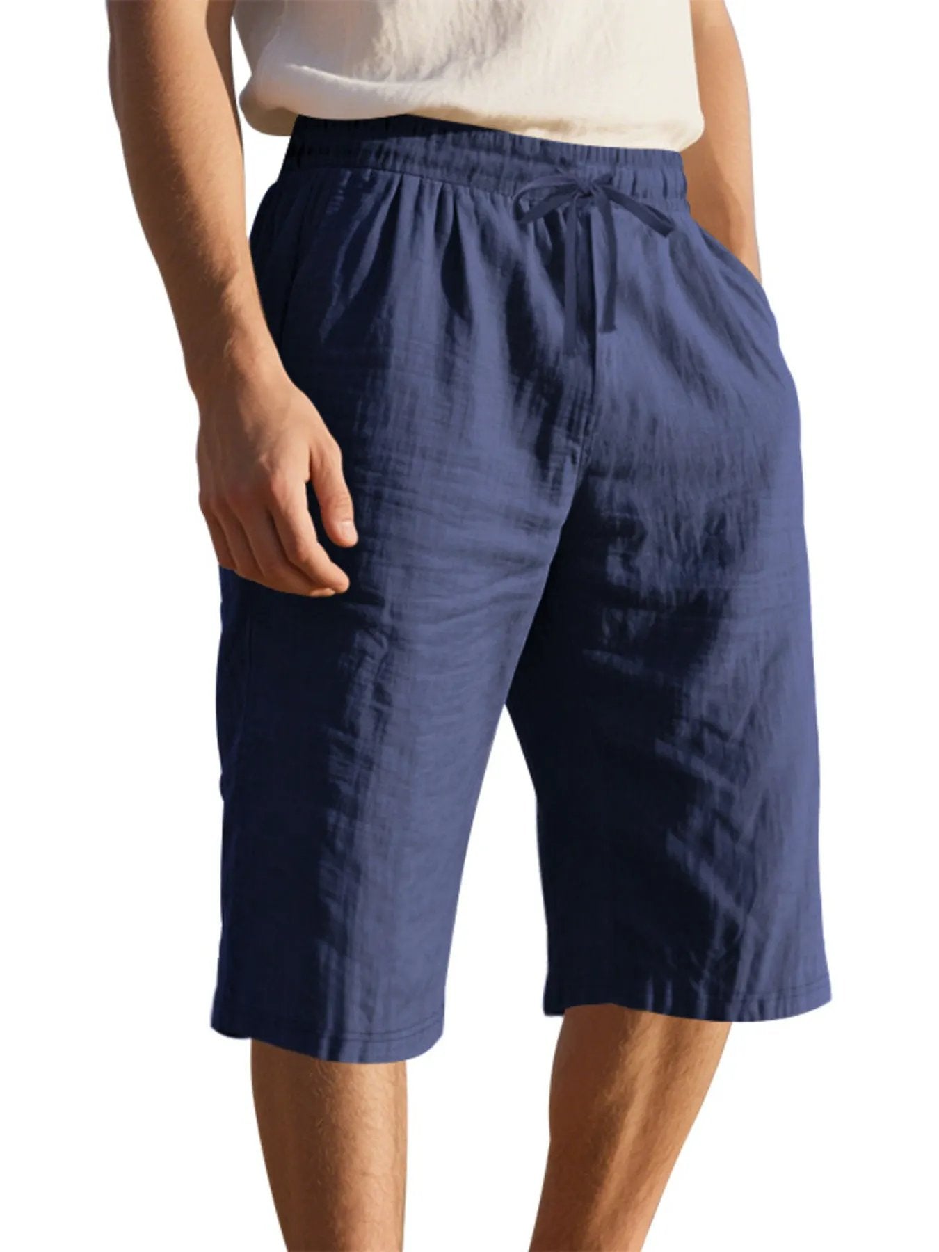 Men's Full Size Casual Drawstring Shorts Plus Size by Trendsi