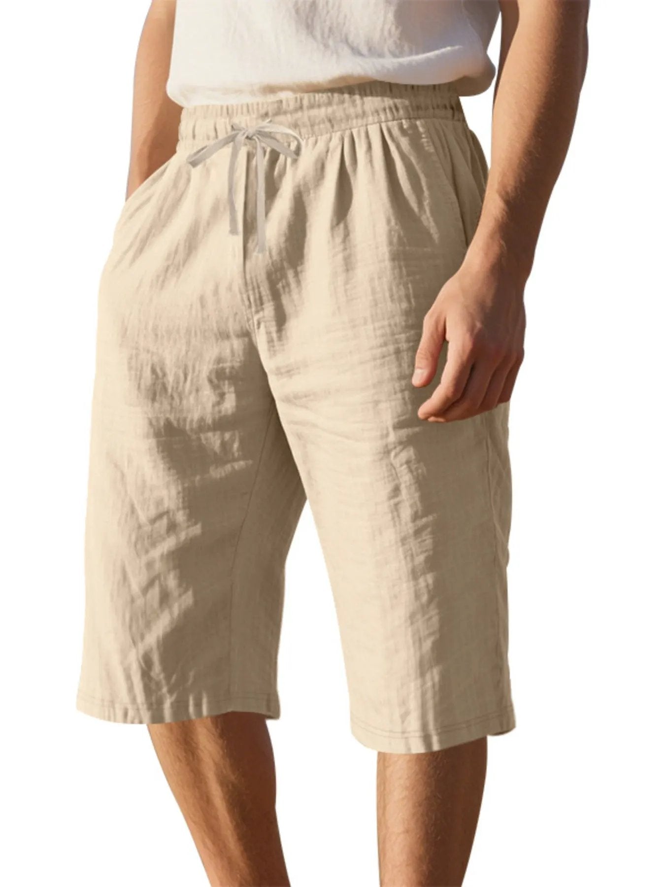 Men's Full Size Casual Drawstring Shorts Plus Size by Trendsi