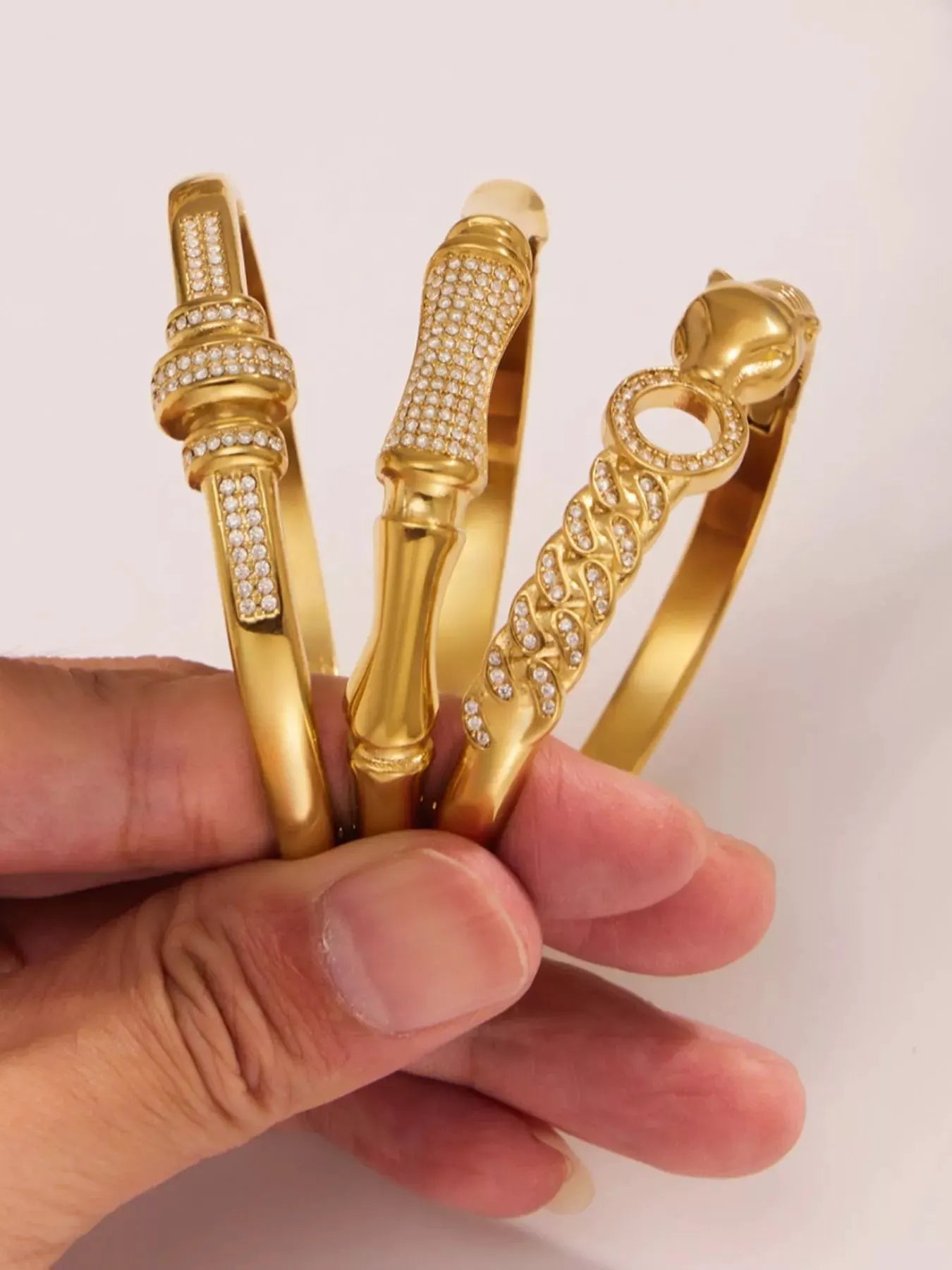 18K Gold-Plated Zircon Bracelet by Partner Label
