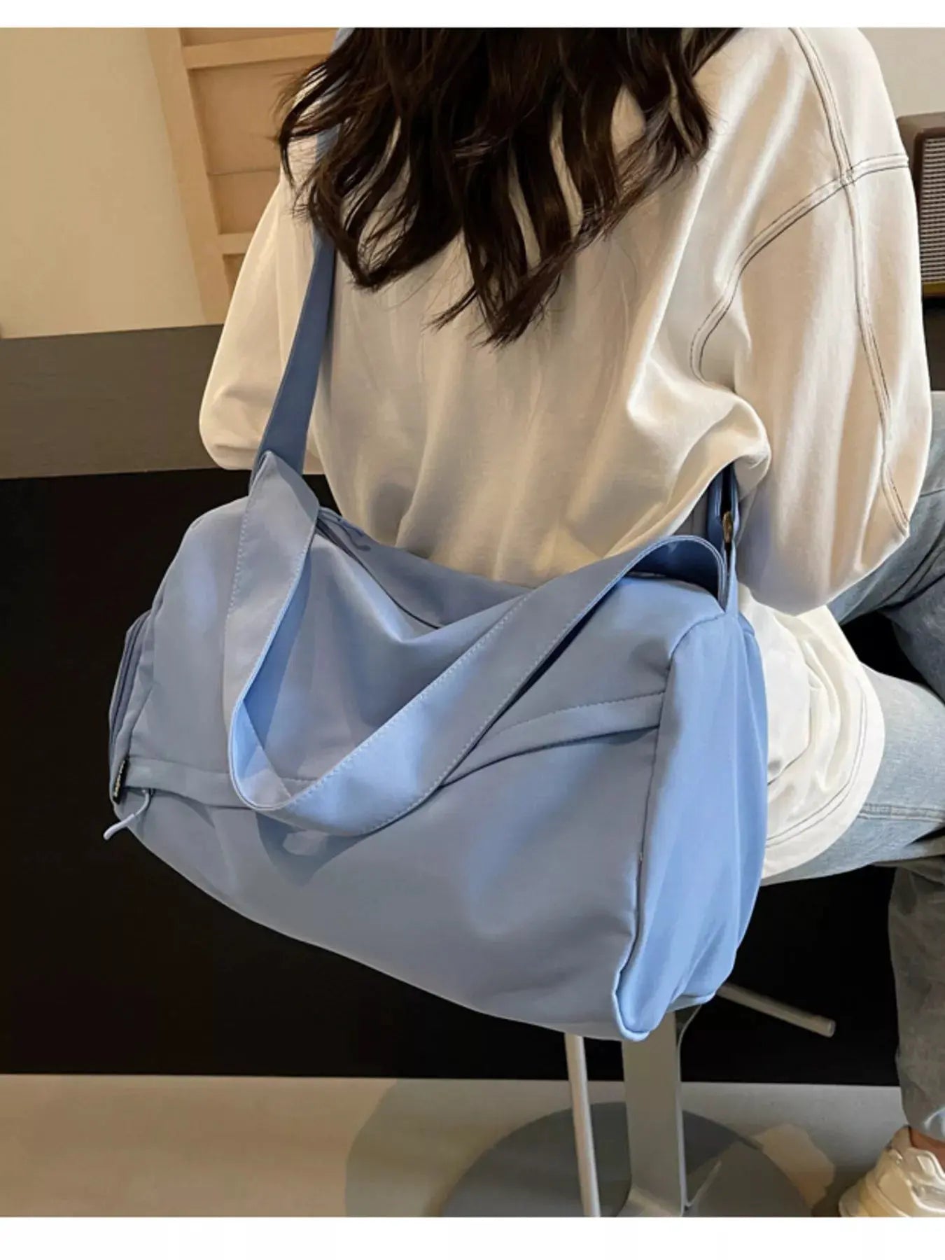 Adjustable Strap Solid Color Travel Bag by Partner Label