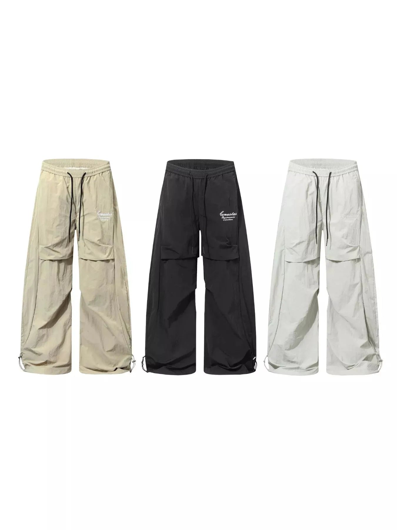 Men's Loose Fit Cargo Pants with Drawstring Waist and Adjustable Cuffs by Trendsi