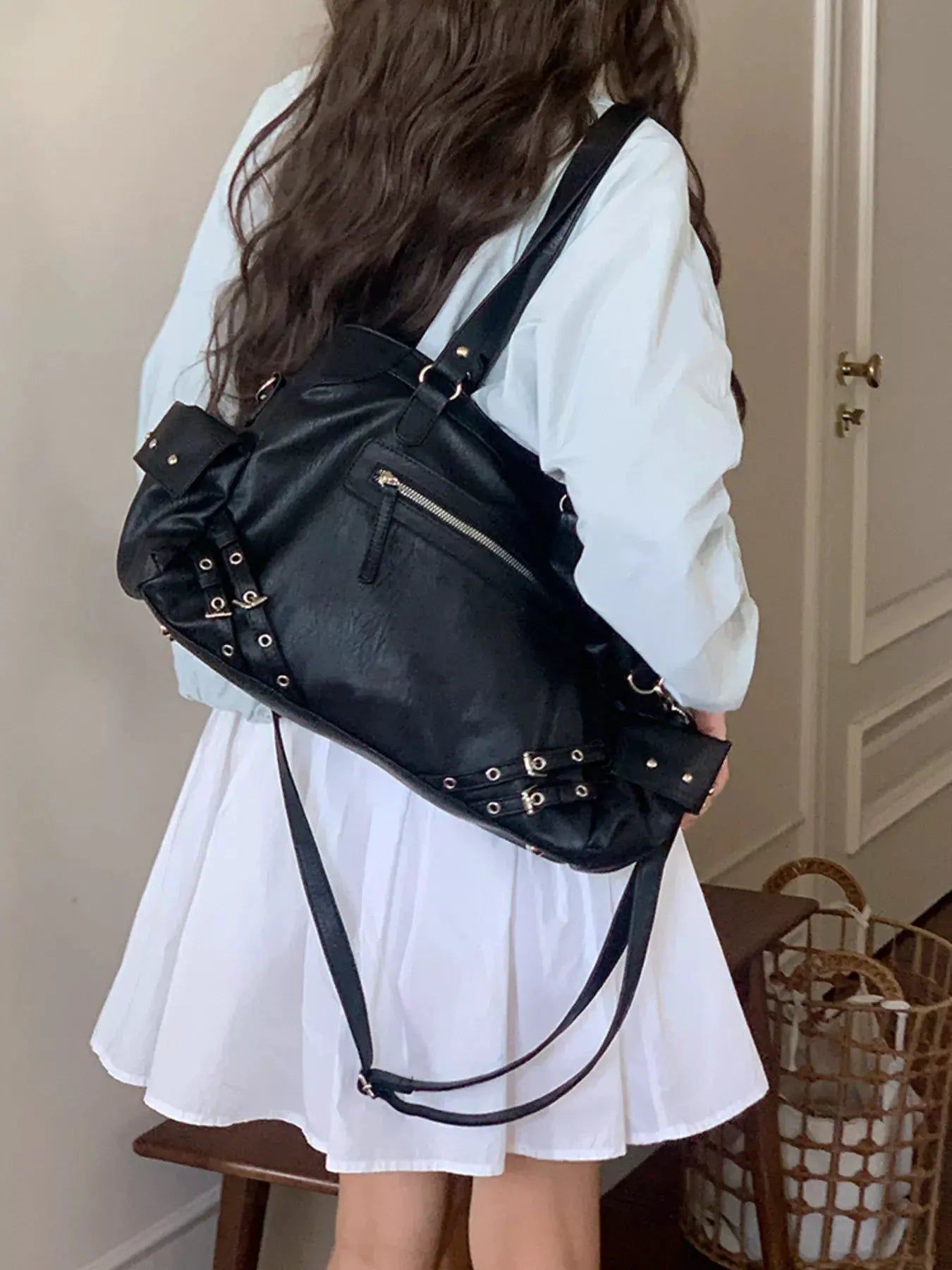 Rivet Decor Crossbody Bag by Partner Label