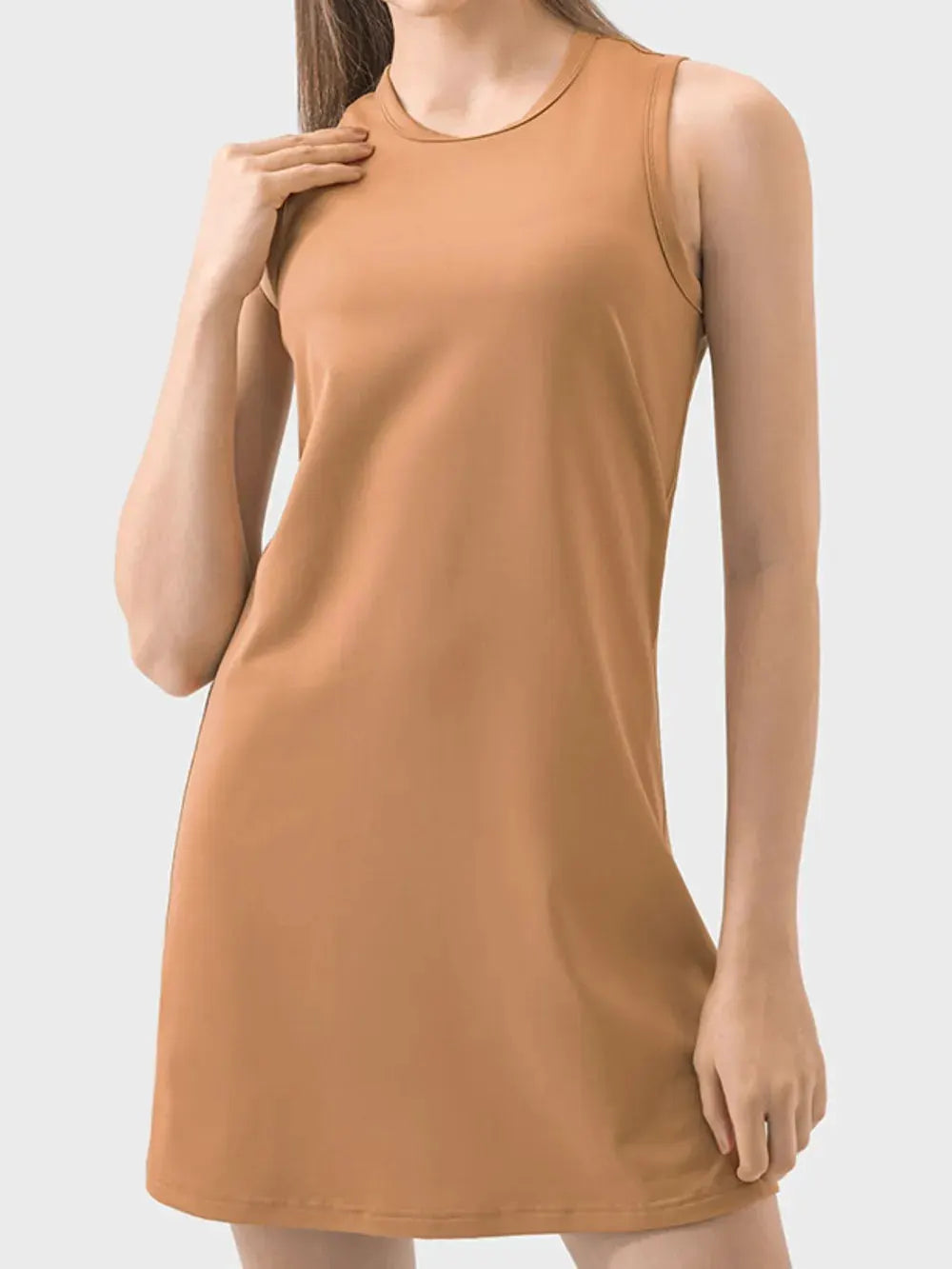 Millennia Round Neck Sleeveless Active Dress by Millennia