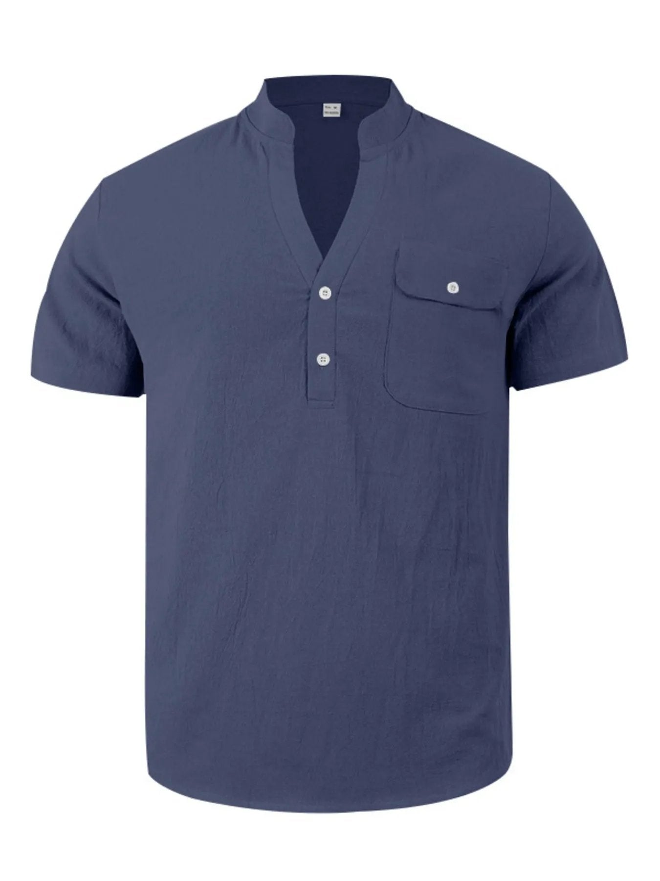 Men's Full Size Button Detail Short Sleeve Shirt Plus Size by Trendsi