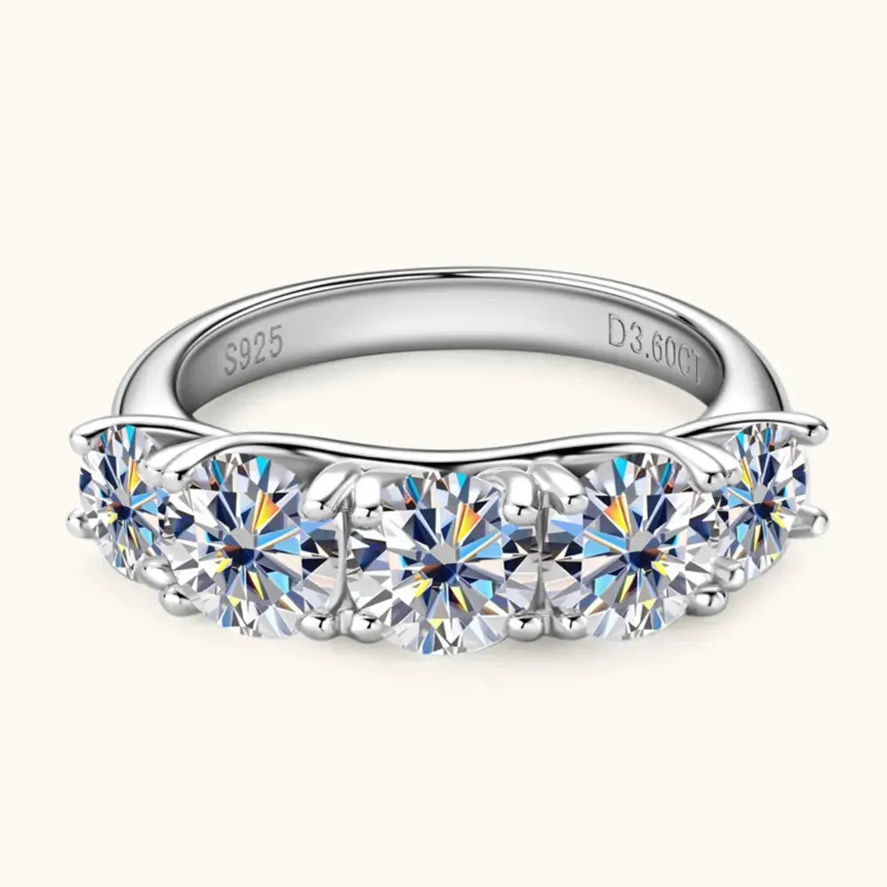 3.6 Carat Moissanite 925 Sterling Silver Ring by Partner Label