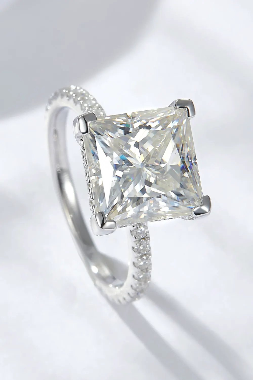 5.52 Carat Moissanite Side Stone Ring by Partner Label