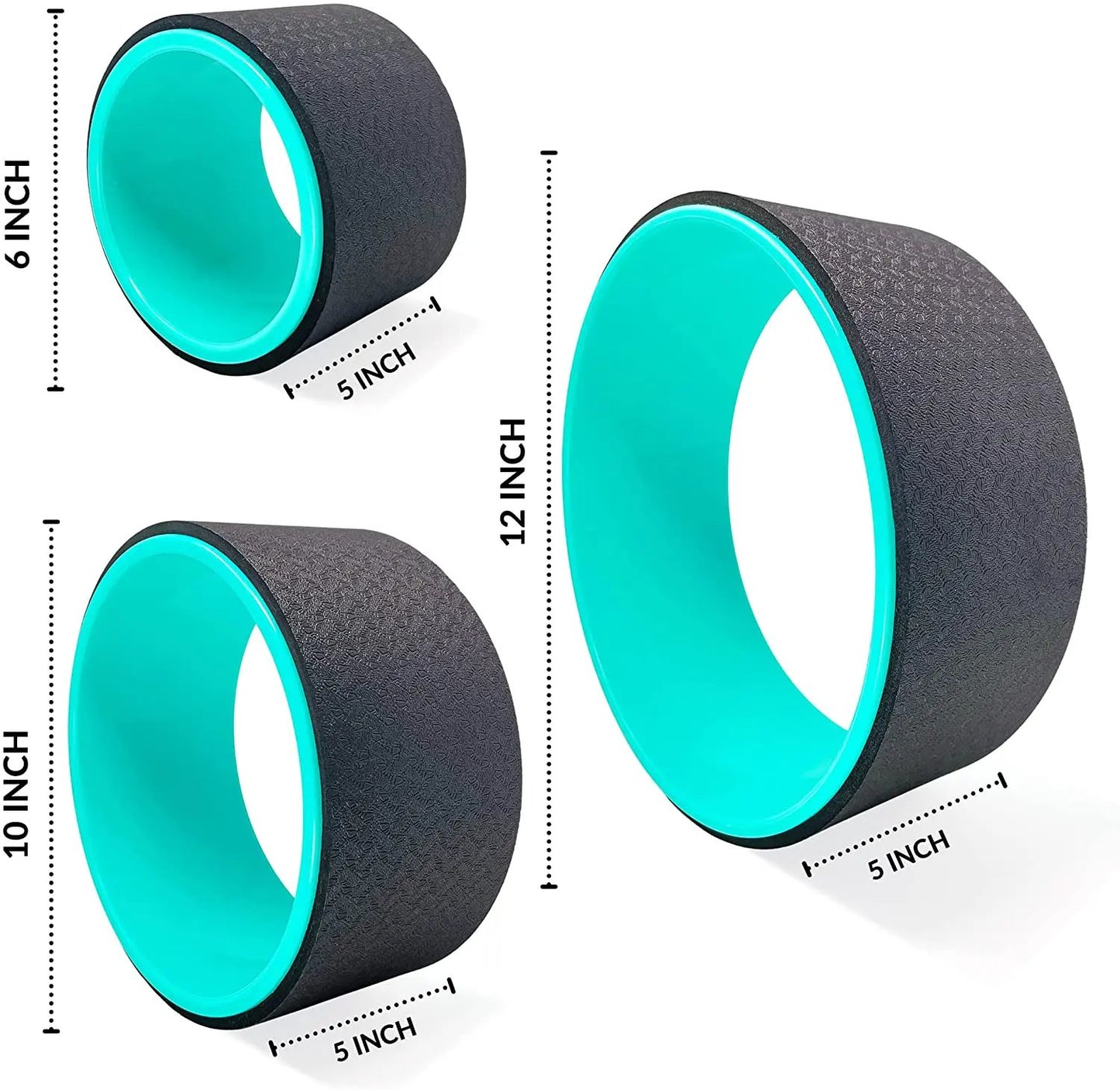 6 INCH Yoga Wheel Yoga Back Yoga Roller Back Wheel for Back Pain and Stretching by Savoy Active