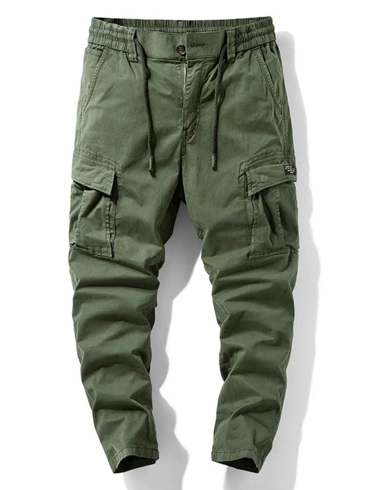 Men's Cargo Pants with Drawstring Waist by Trendsi