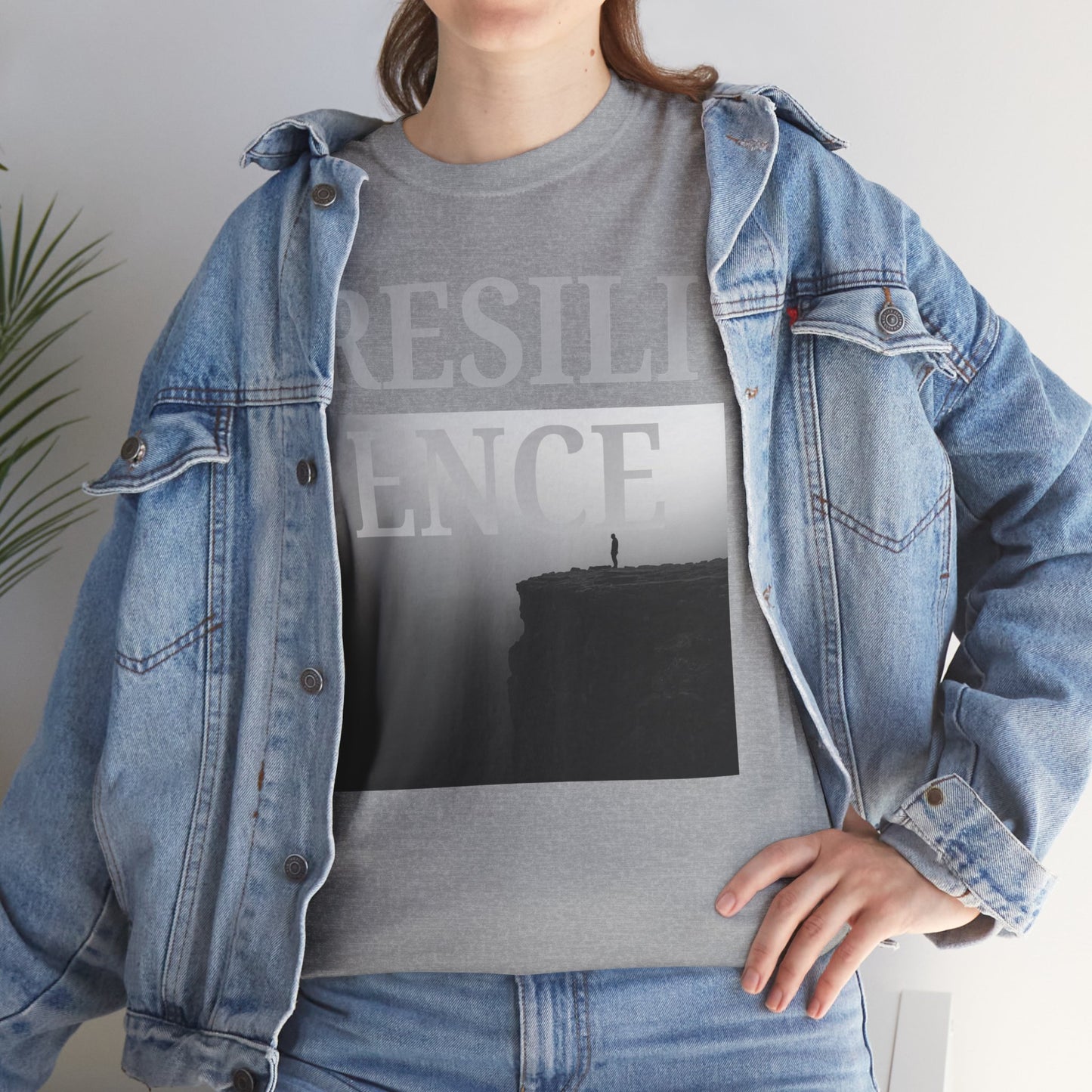 Resilience Graphic T Shirt | Minimalist Motivational Photo Print Unisex Tee