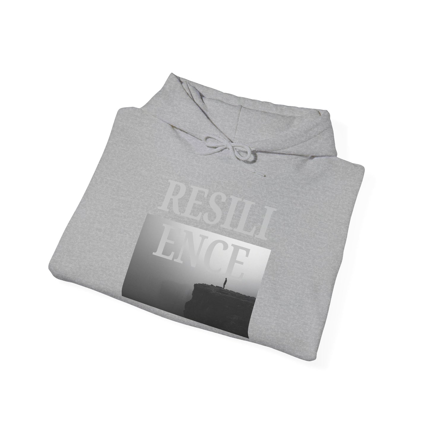 Resilience Hoodie — Minimalist Monochrome Photo Pullover