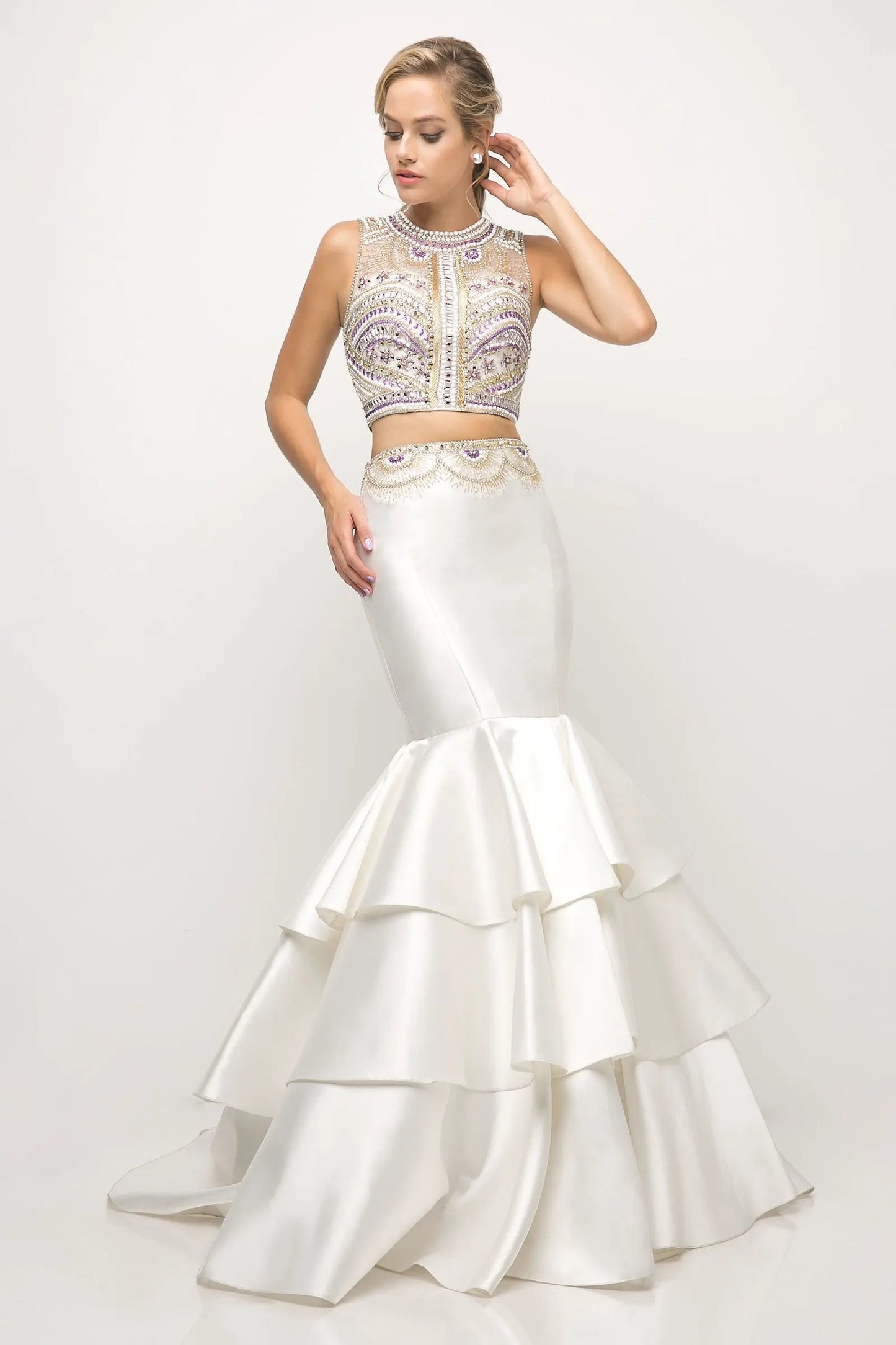 Beaded bodice 2 Piece Mermaid Gown by Tux-USA