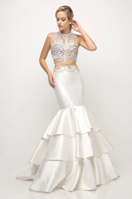 Beaded bodice 2 Piece Mermaid Gown by Tux-USA