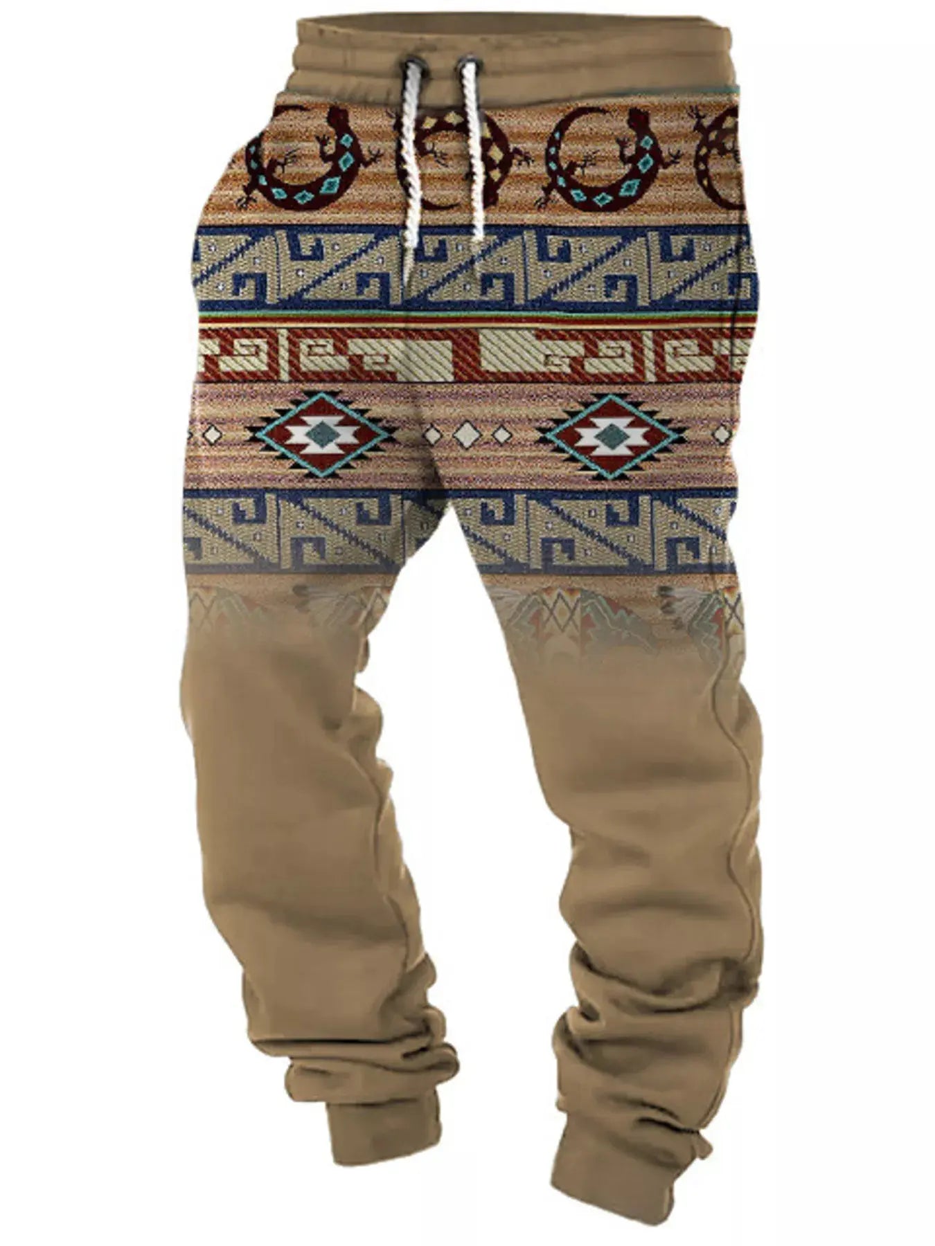 Men's Full Size Geometric Drawstring Joggers Plus Size by Trendsi