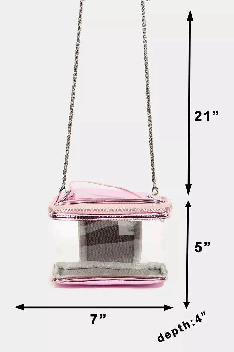 Fame See Through Rectangle Fashion Bag by Partner Label