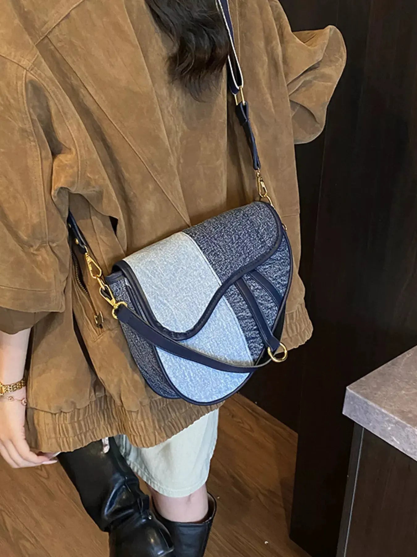 Adjustable Strap Crossbody Bag by Partner Label