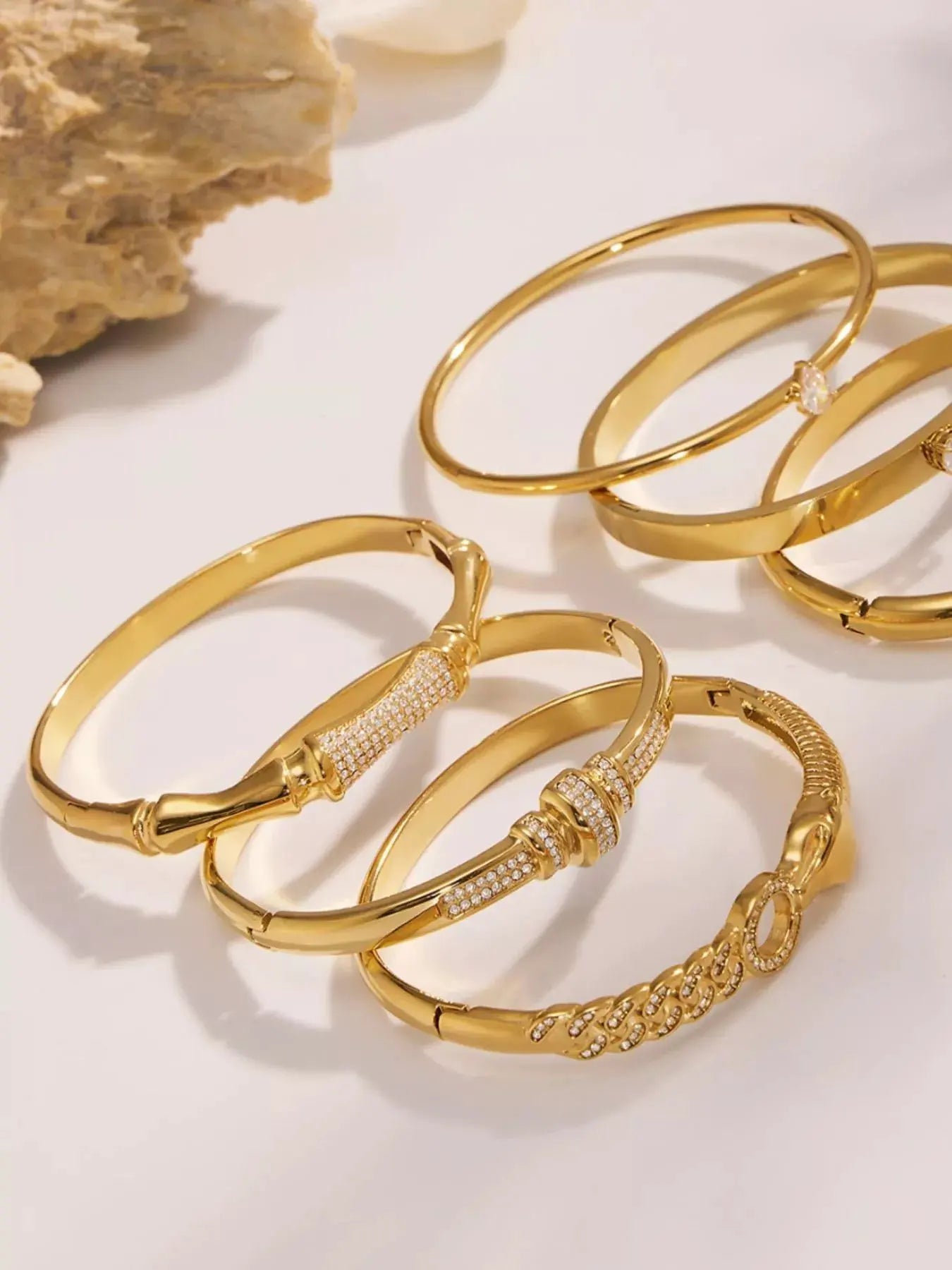 18K Gold-Plated Zircon Bracelet by Partner Label