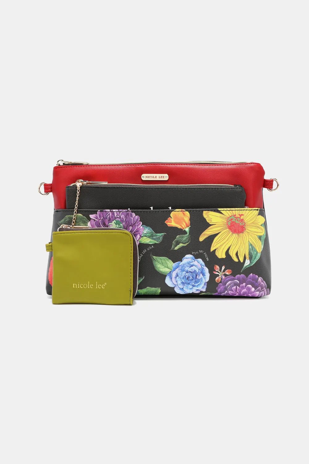 Nicole Lee USA Printed Handbag with Three Pouches by Nicole Lee USA