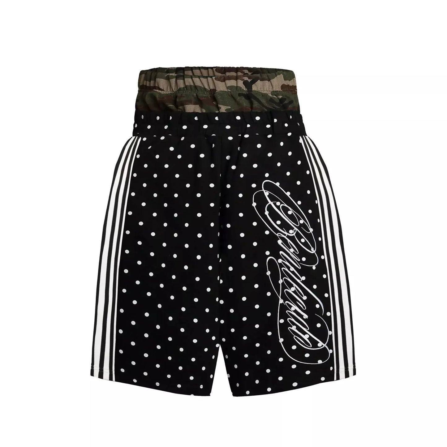 Men's Polka Dot Boxing Shorts with Camouflage Waistband by Trendsi