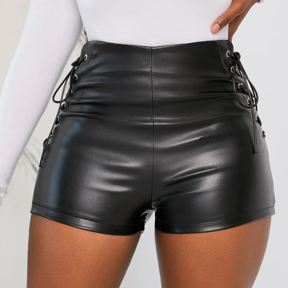 Women’s Skinny Faux Leather Pants Plus Size Gothic Urban Bottoms by Inland Leather