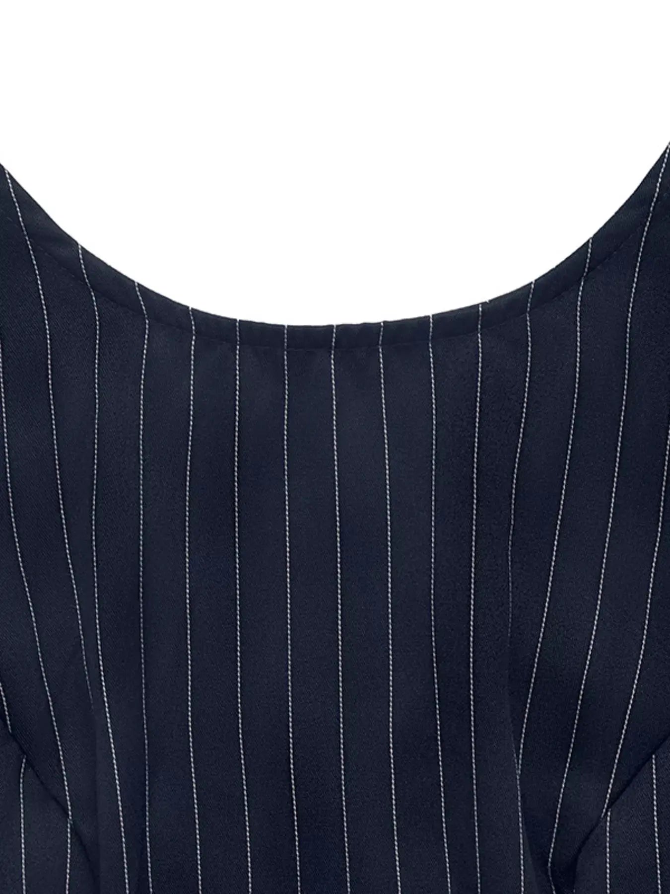 Striped Sleeveless Tie Waist Dress by Partner Label