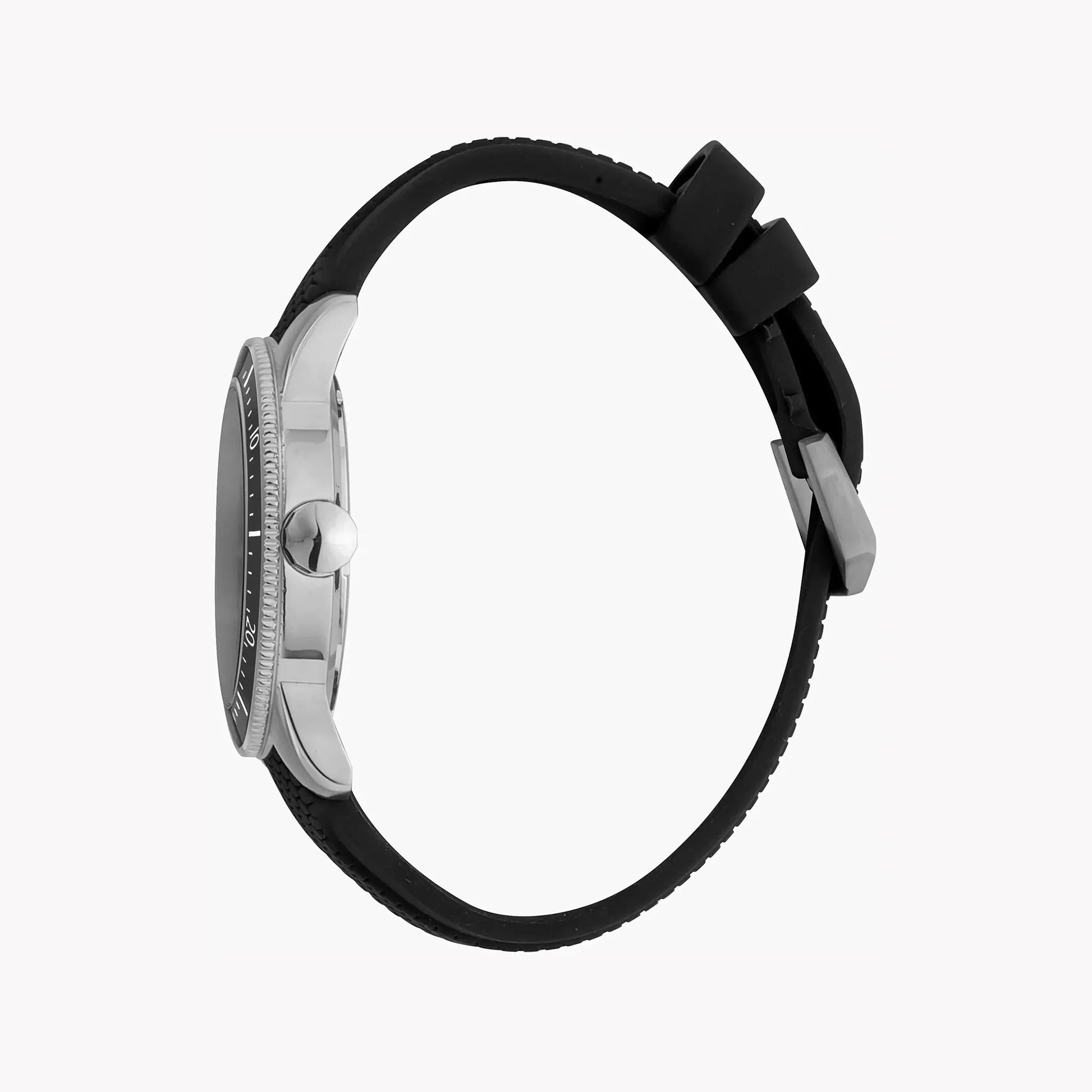 Just Cavalli Men's Black Silicone Watch, Silver Case | Jc1g179p0025 by JUST CAVALLI