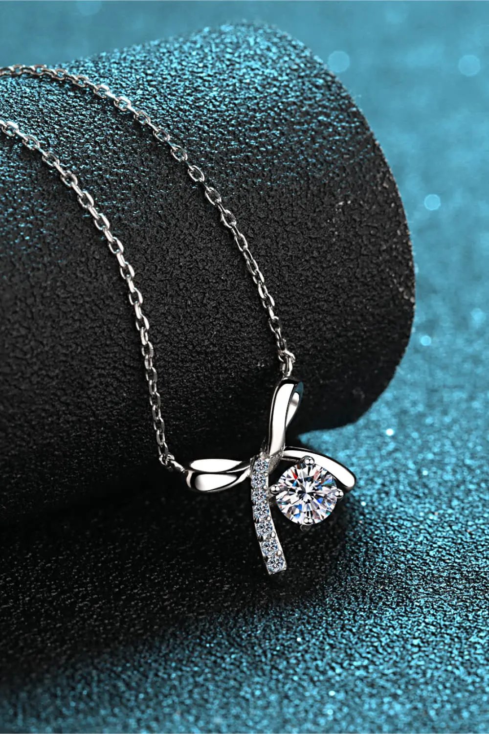 Moissanite 925 Sterling Silver Necklace by Partner Label