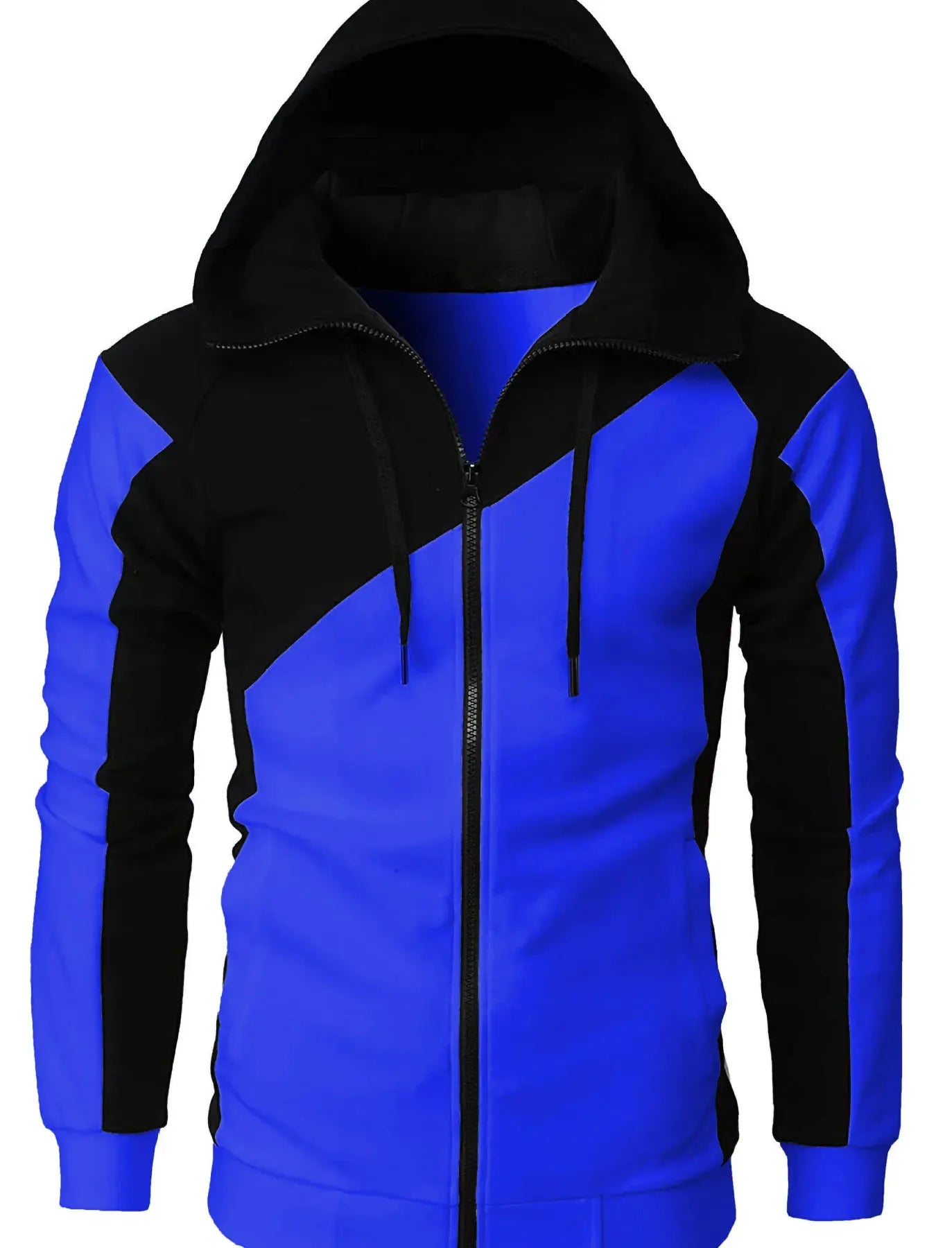 Men's Color Block Zip-Up Hoodie by Partner Label