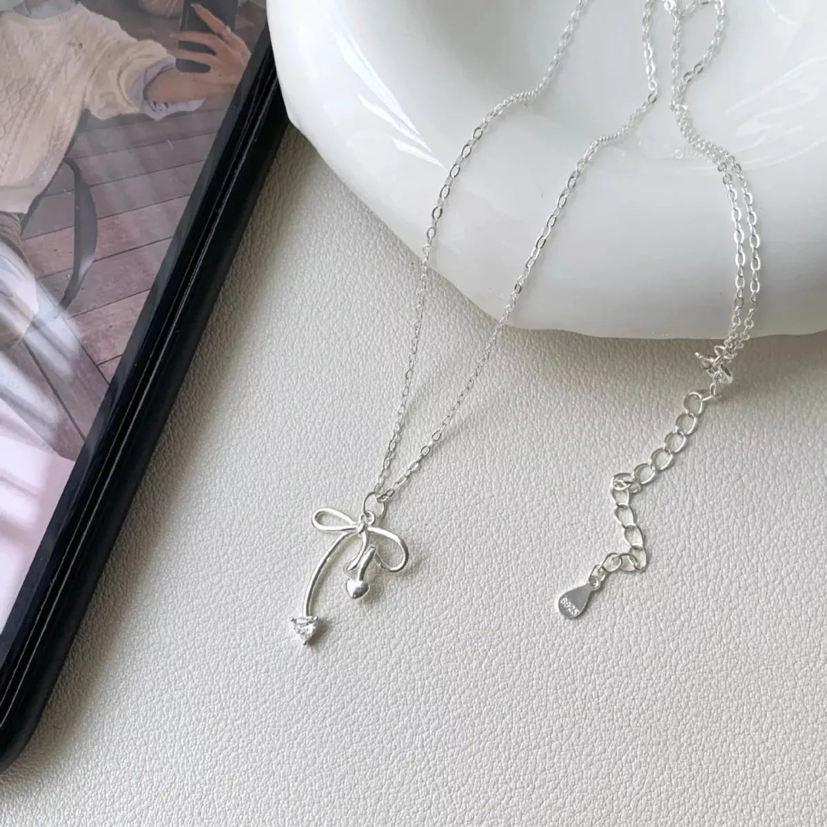 Bowknot Pendant Necklace by Partner Labels