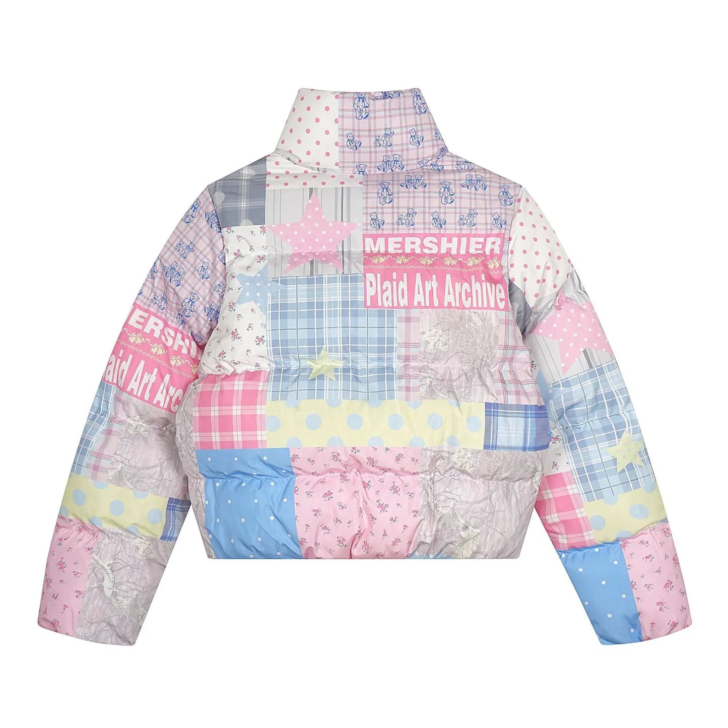 Women's Puffer Jacket Pastel Patchwork BYMANYC ® New York CONTEMPORARY VIBRANT MODERN OUTERWEAR - New Collection by BYMANYC ® New York