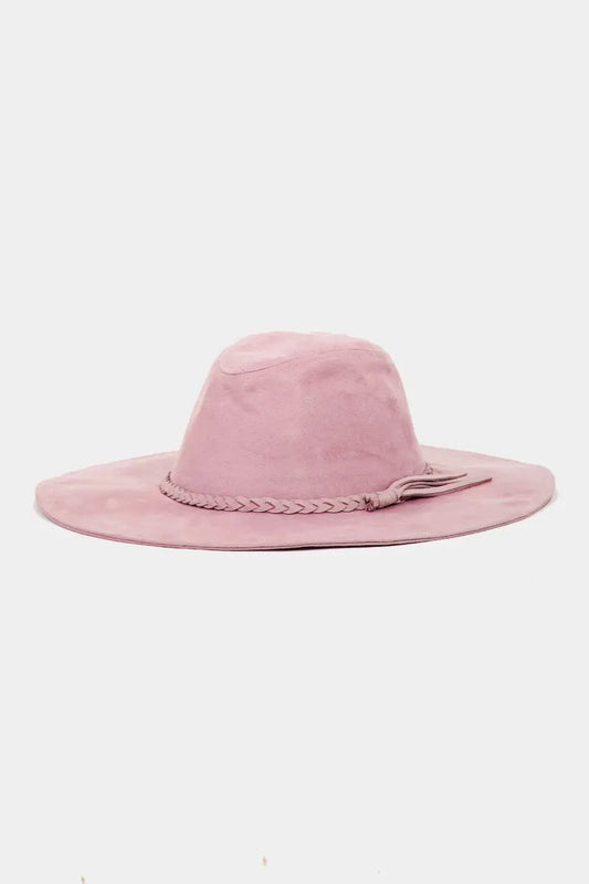 Fame Braided Faux Suede Hat by Fame