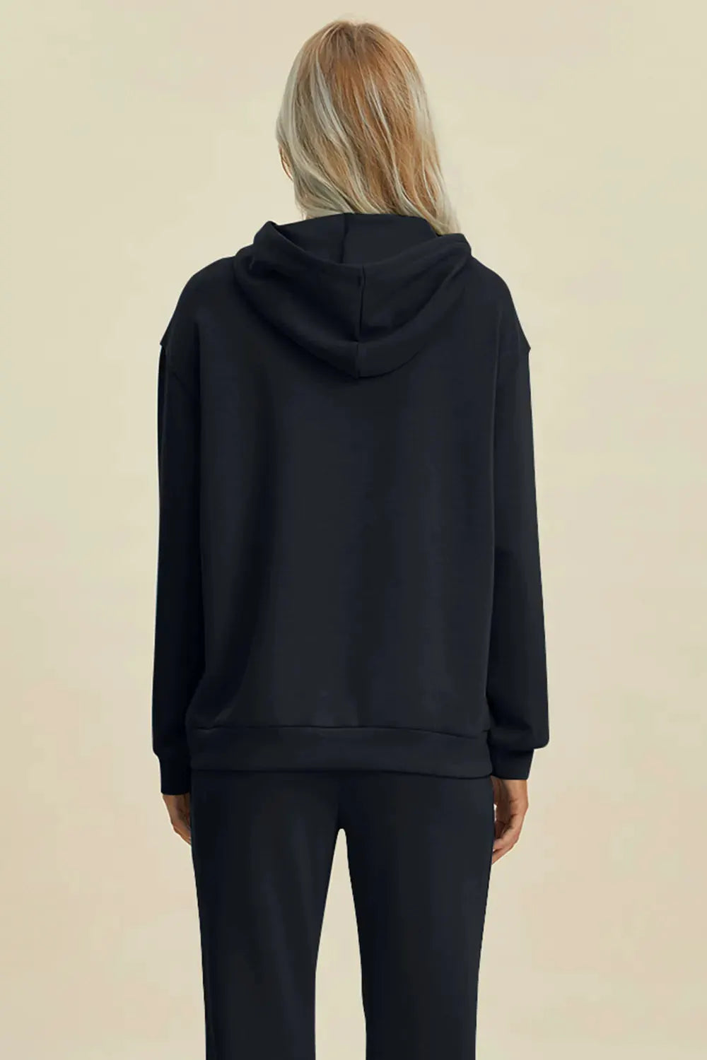 Basic Bae Full Size Air Scuba Drawstring Long Sleeve Hoodie with Kangaroo Pocket by Basic Bae