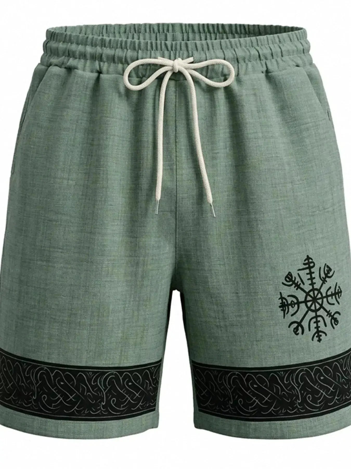 Men's Full Size Linen Blend Drawstring Shorts Plus Size by Partner Label