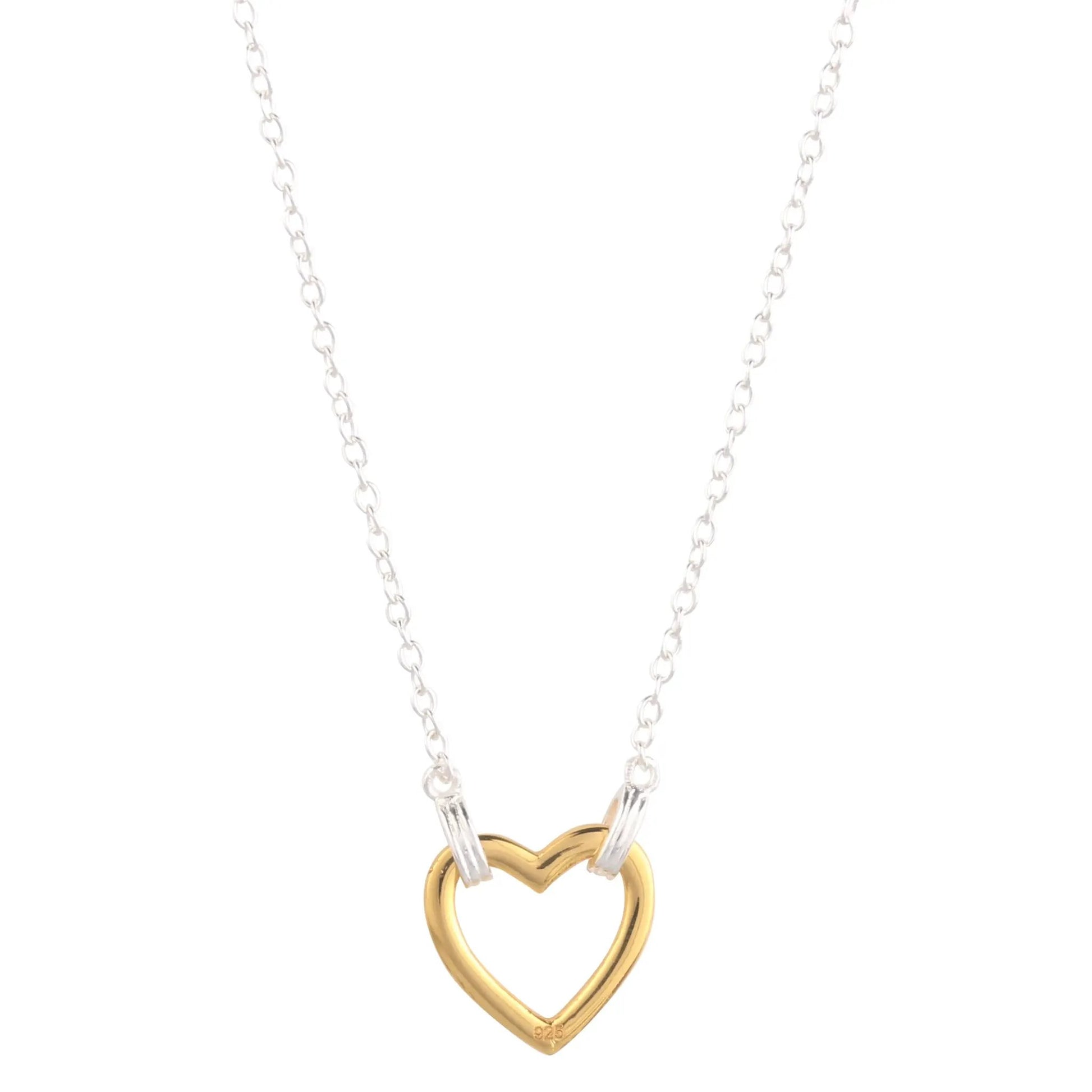 18K Gold Plated Heart Pendant Necklace by Nichestar