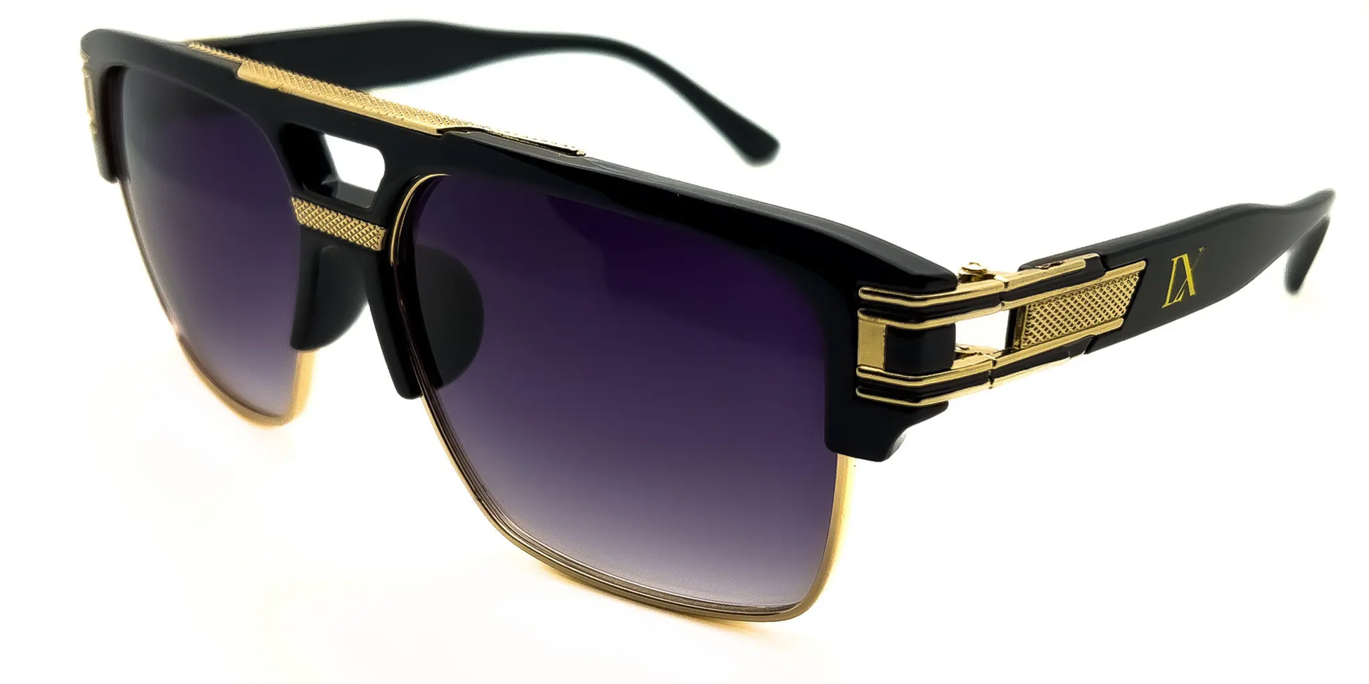 LUXURIANT™ SUNGLASSES - CAPITALS (Faded Black) by LADYBOSS GLASSES™