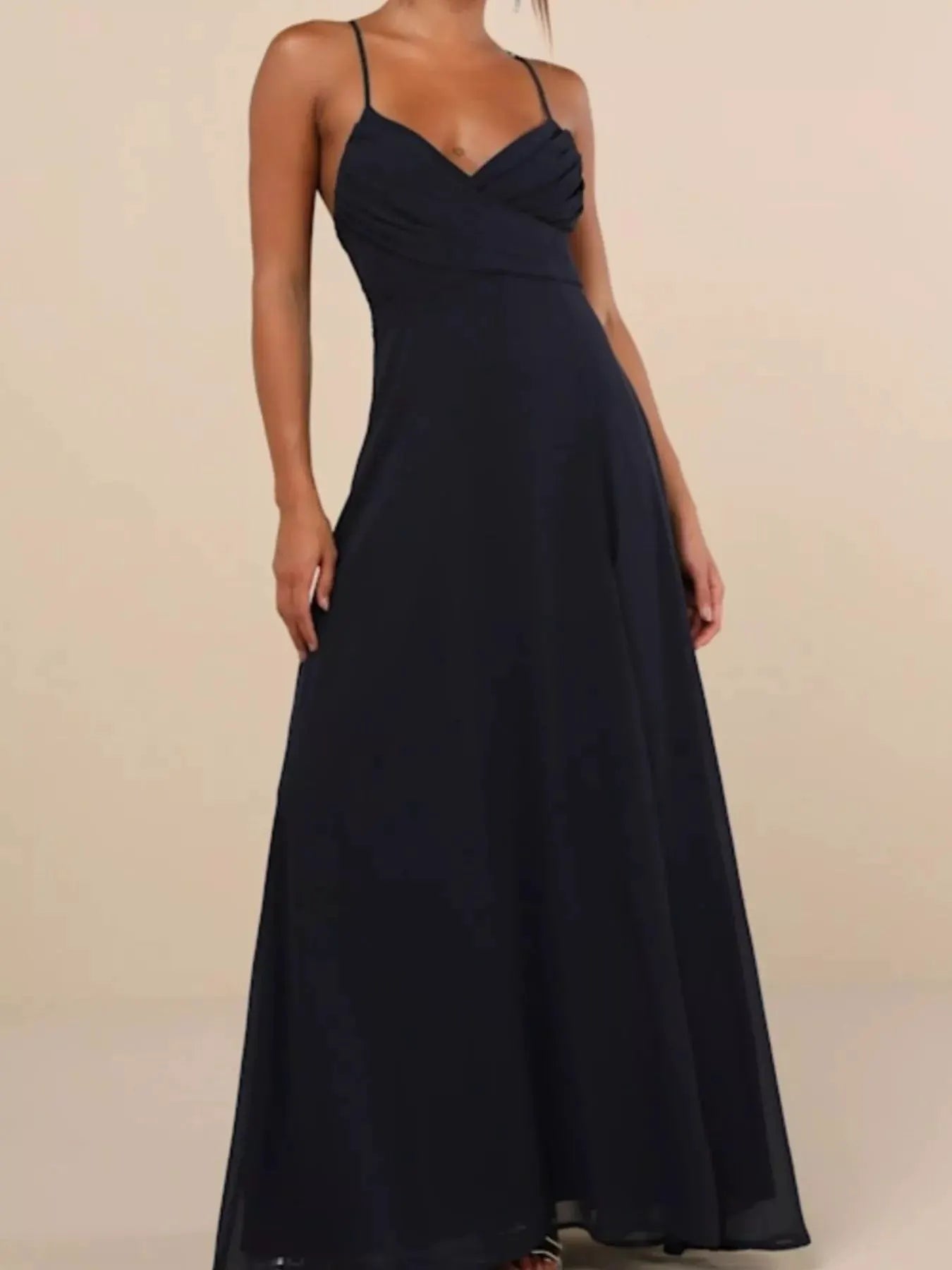 Crisscross Back Slit Maxi Dress by Partner Label