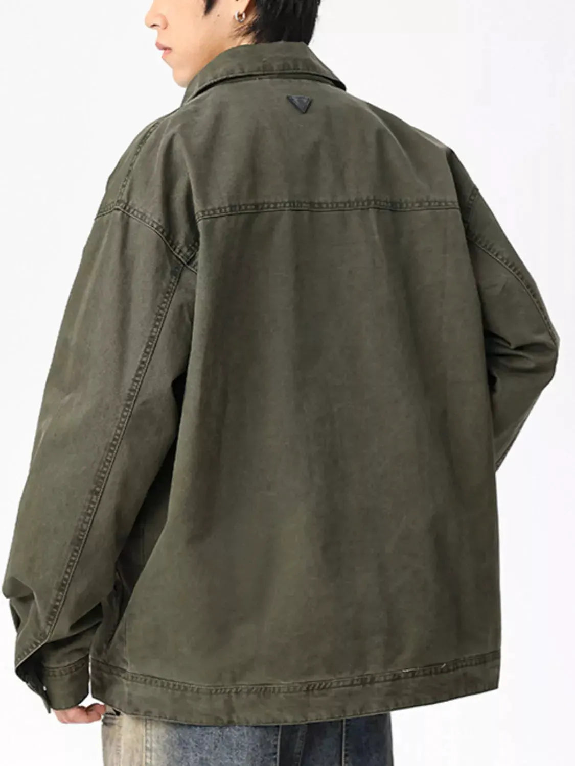 Men's Plus Size Zip Up Long Sleeve Jacket by Partner Label