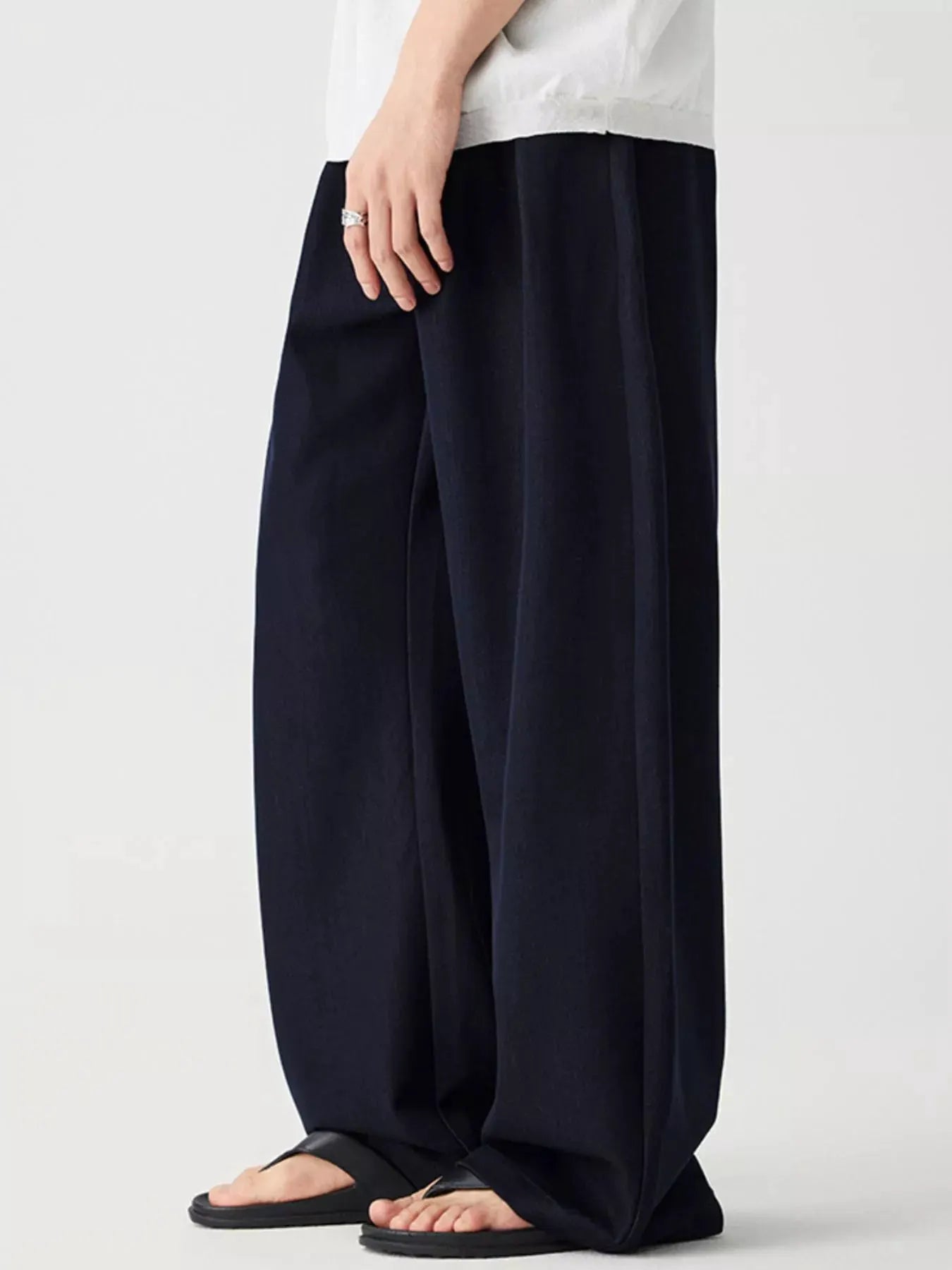 Men's Wide Leg Casual Pants by Trendsi