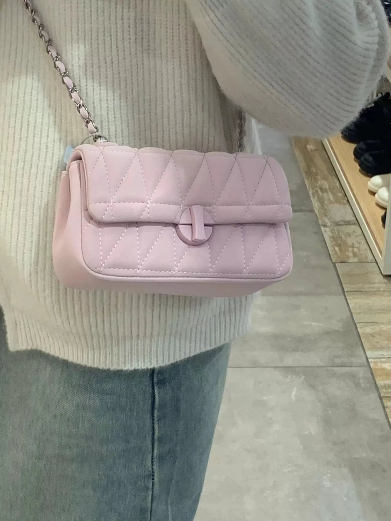 Quilted Flap Chain Crossbody Bag by Partner Label
