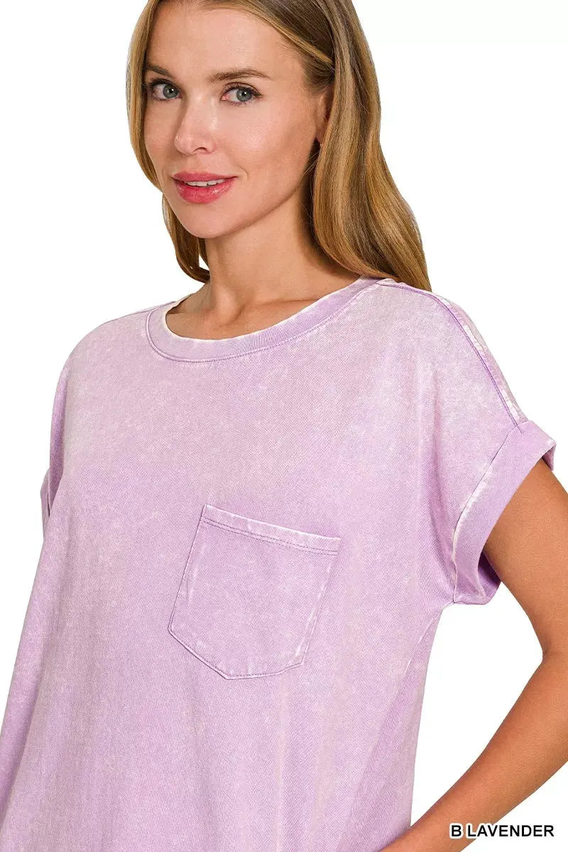 Zenana Premium Cotton Washed T-Shirt Dress by Zenana