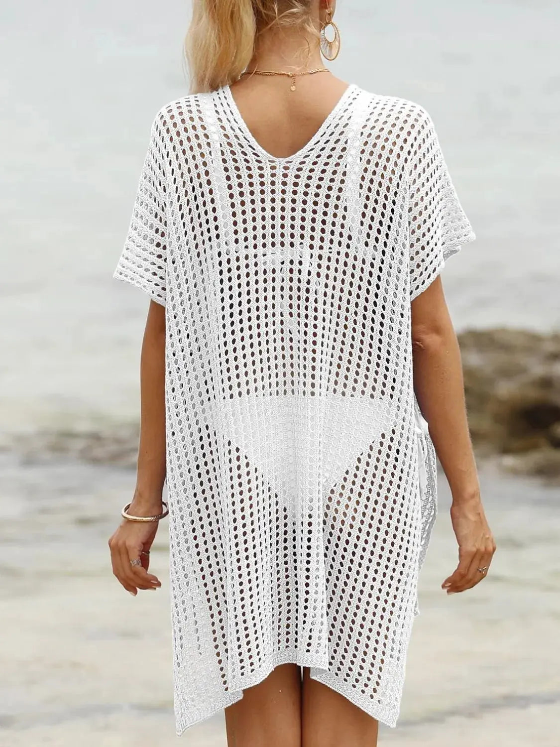 Side Tied V-Neck Cover-Up by Partner Labels