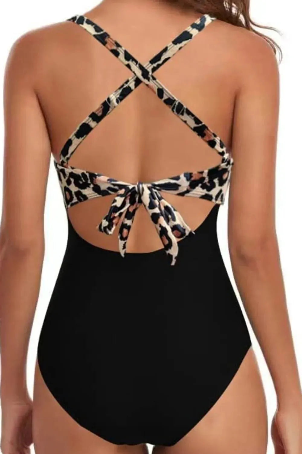Tied Crisscross Cutout One-Piece Swimwear by Partner Label
