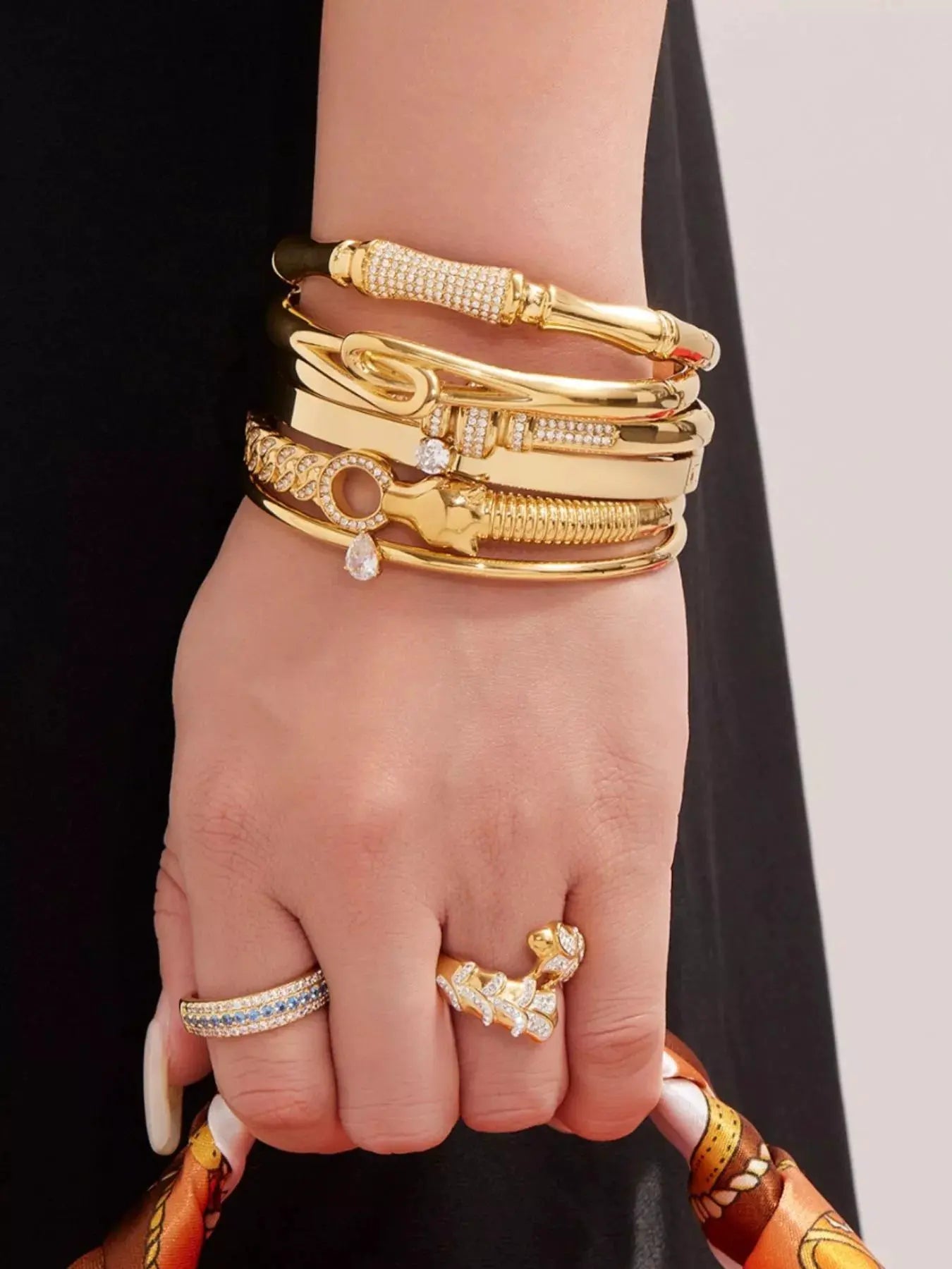 18K Gold-Plated Zircon Bracelet by Partner Label