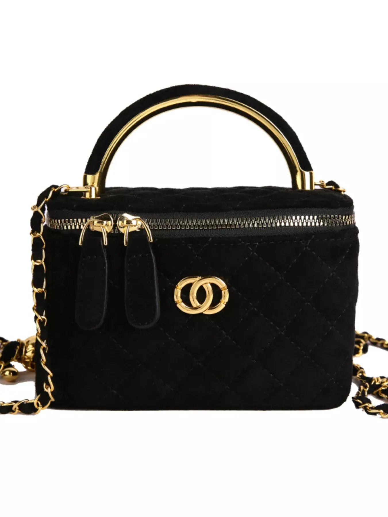 Quilted Top Handle Crossbody Bag by Partner Label