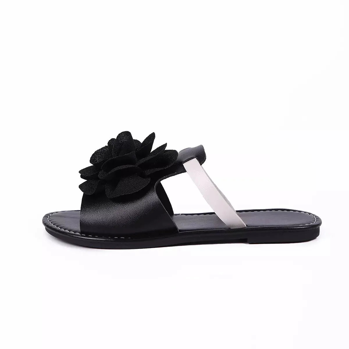 Flower Open Toe Flats Sandals by Partner Label