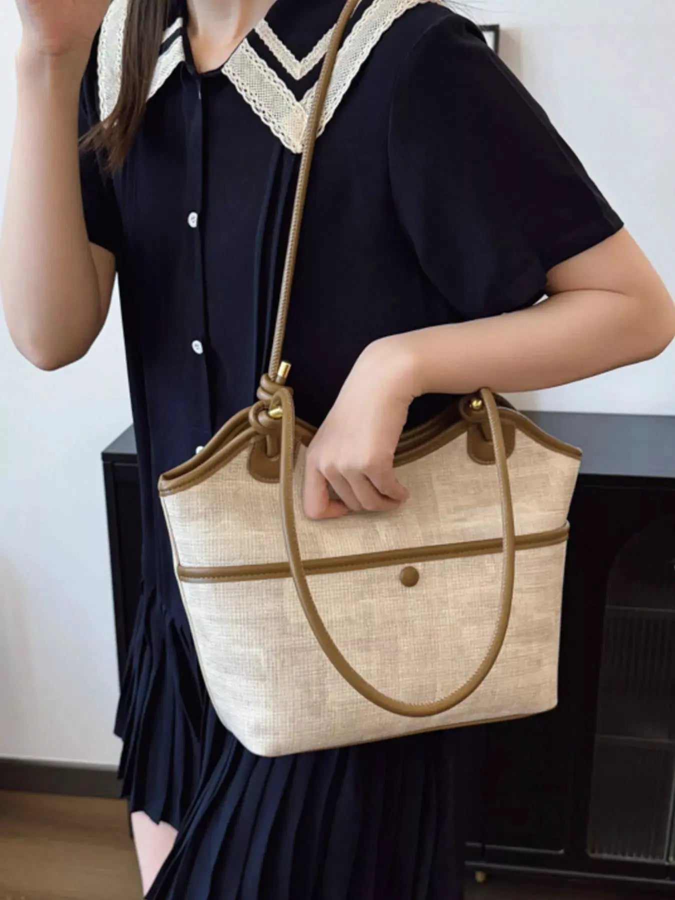Knotted Strap Tote Bag by Partner Label