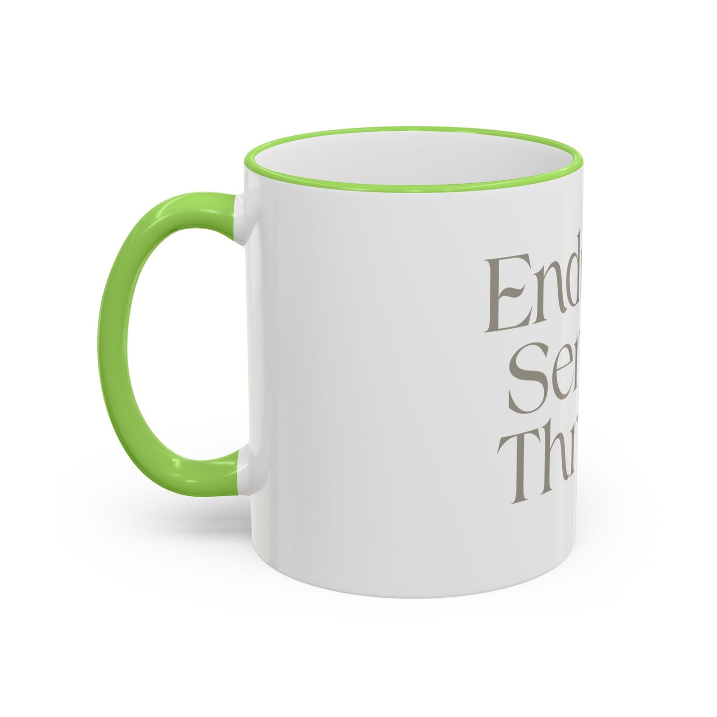 Endure. Serve. Thrive. Accent Rim Ceramic Mug