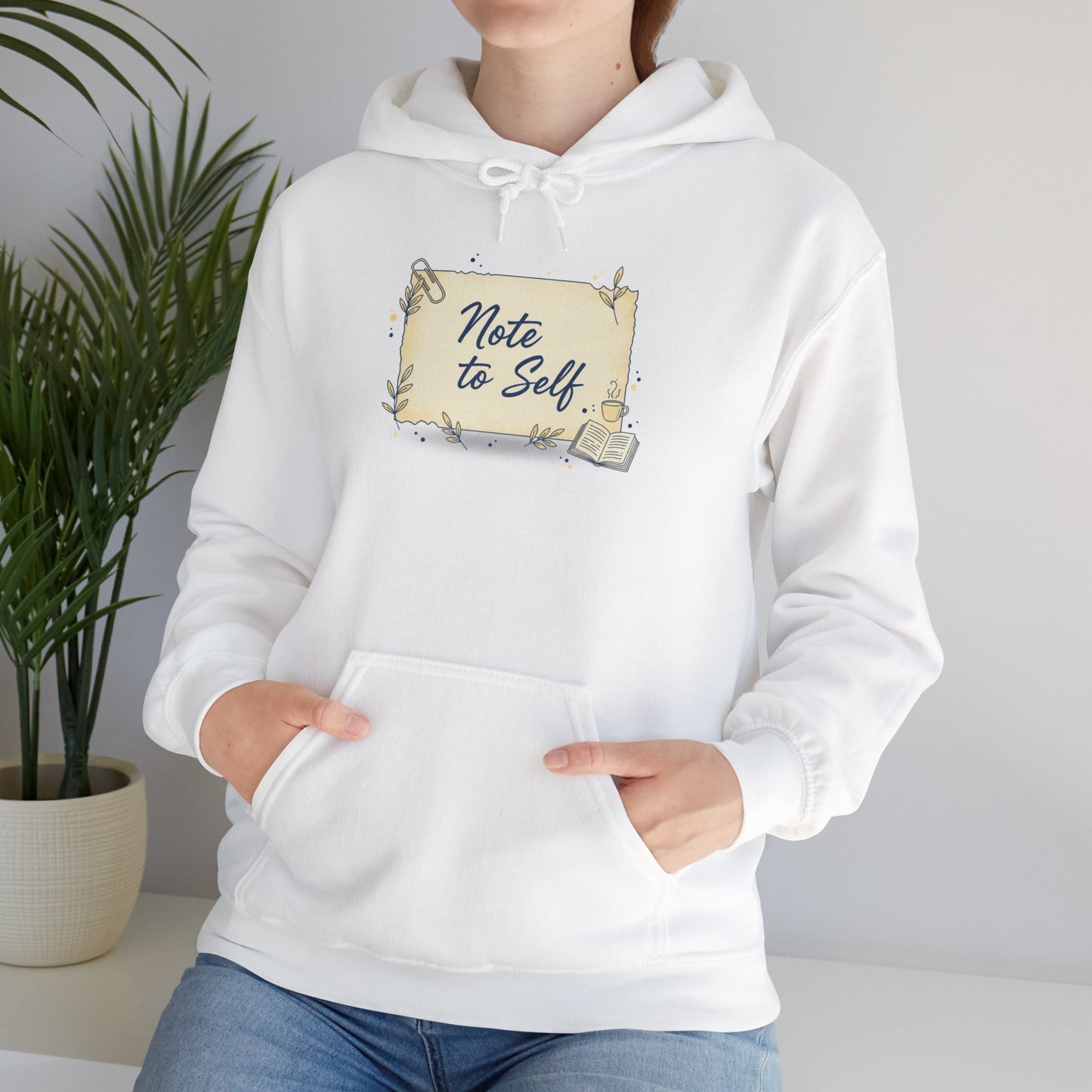 Unisex Heavy Blend Hoodie | “Note to Self” Minimal Design